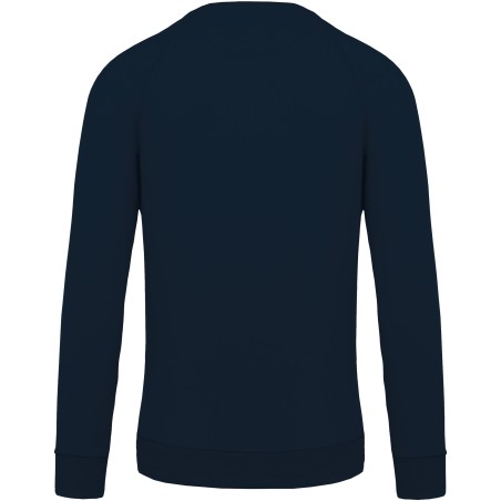 Sudadera algodón orgánico con cuello redondo y mangas raglán de hombre