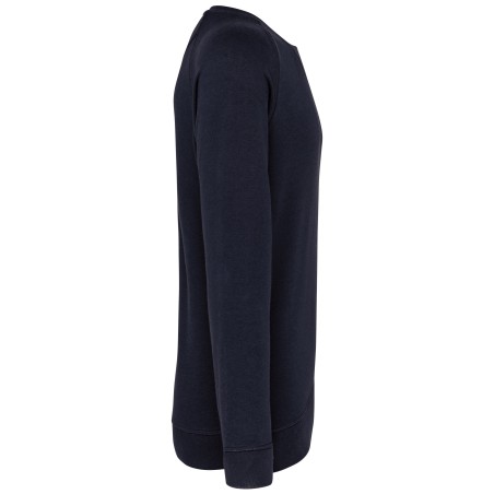 Sudadera algodón orgánico con cuello redondo y mangas raglán de hombre