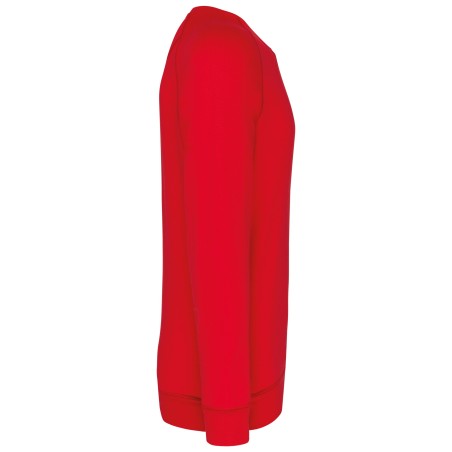 Sudadera algodón orgánico con cuello redondo y mangas raglán de hombre