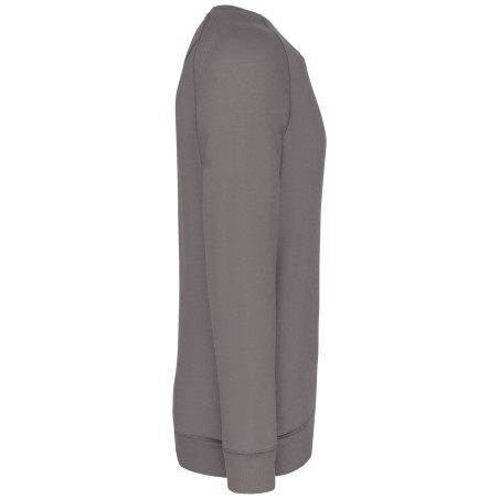 Sudadera algodón orgánico con cuello redondo y mangas raglán de hombre