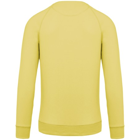 Sudadera algodón orgánico con cuello redondo y mangas raglán de hombre