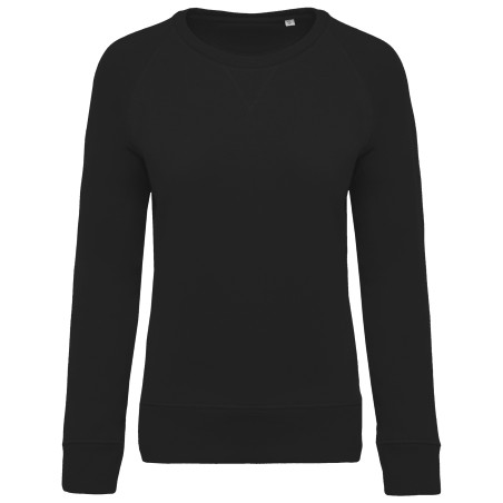 Ladies’ organic cotton crew neck raglan sleeve sweatshirt