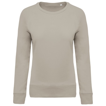 Ladies’ organic cotton crew neck raglan sleeve sweatshirt