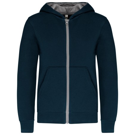 Sudadera capucha y cremallera niños