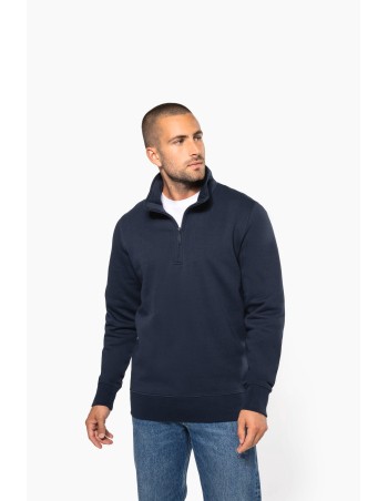 Zipped neck sweatshirt