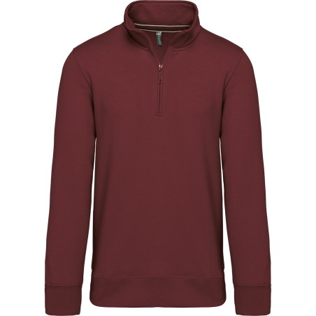 Zipped neck sweatshirt
