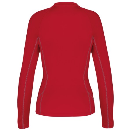 Top deportivo manga larga ¼ cremallera mujer