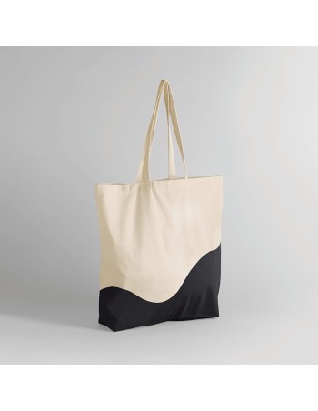 Organic hold-all bag with whirlwind print
