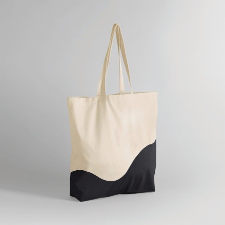 Organic hold-all bag with whirlwind print