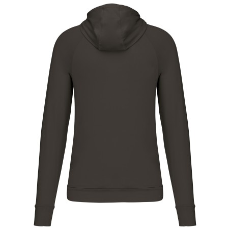 Unisex zip neck hooded sports sweatshirt