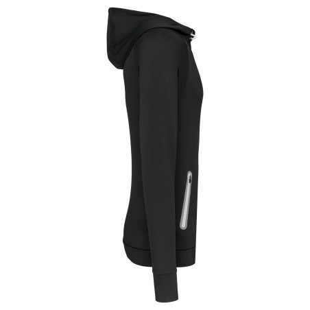 Sudadera deportiva capucha 1/4 cremallera unisex