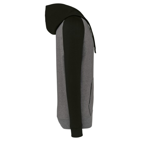Sudadera bicolor con capucha adulto