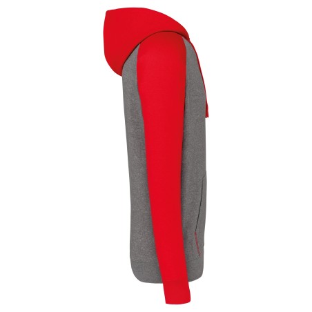 Sudadera bicolor con capucha adulto