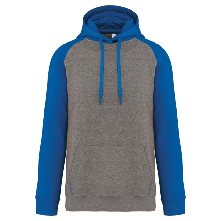 Sudadera bicolor con capucha adulto