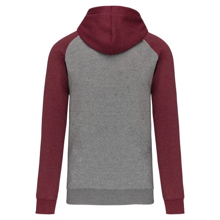 Adult two-tone hooded sweatshirt