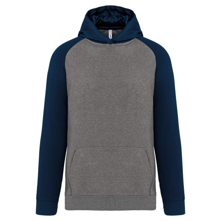 Sudadera bicolor con capucha para niños