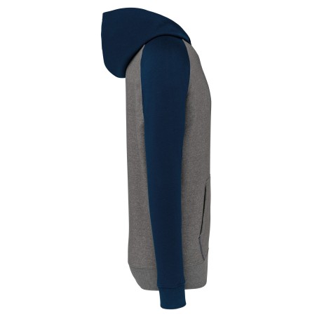 Sudadera bicolor con capucha para niños