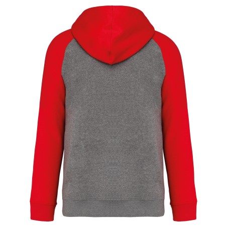 Sudadera bicolor con capucha para niños