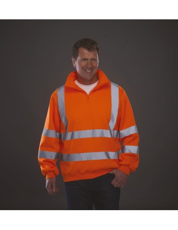 Sudadera Alta Visibilidad 1/4 cremallera