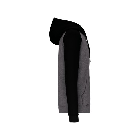Chaqueta Bicolor con cremallera y capucha unisex