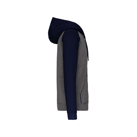 Chaqueta Bicolor con cremallera y capucha unisex