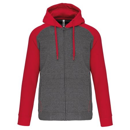 Chaqueta Bicolor con cremallera y capucha unisex