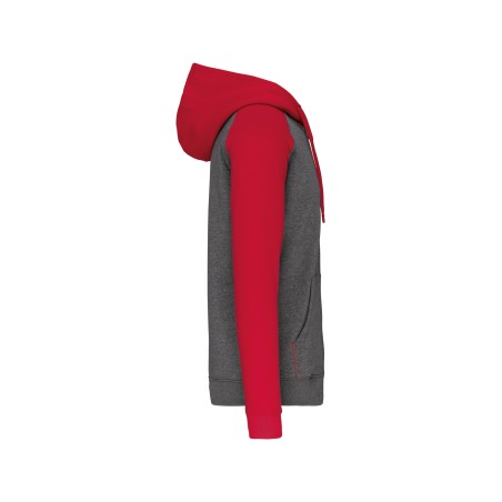 Chaqueta Bicolor con cremallera y capucha unisex