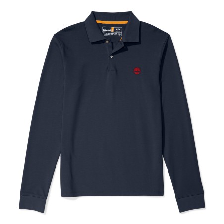 LS slim fit pique polo shirt
