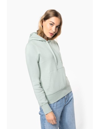 Ladies\\\' eco-friendly hooded sweatshirt