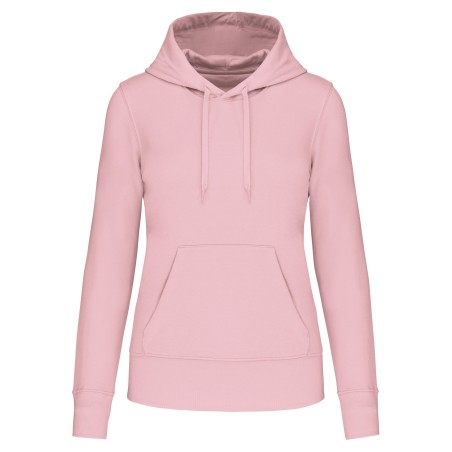 Ladies\\\' eco-friendly hooded sweatshirt