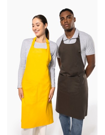 Cotton apron with pocket
