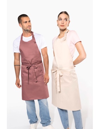 Polyester cotton apron with pocket
