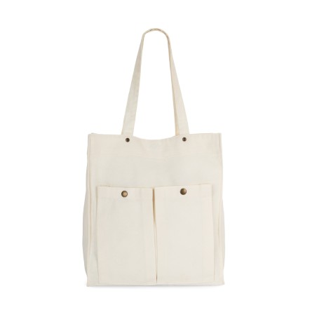 Cotton bag with front pockets