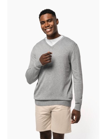 Jersey cuello de pico ecorresponsable hombre