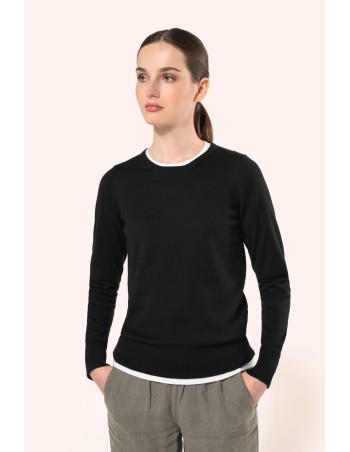 Ladies\\\' crew neck Supima® jumper