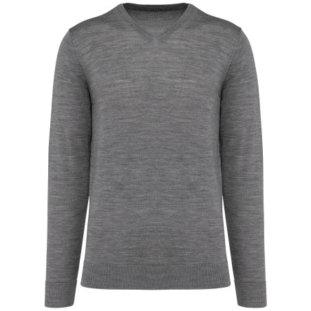 Men\\\'s V-neck merino jumper