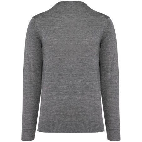 Jersey lana merina cuello de pico hombre