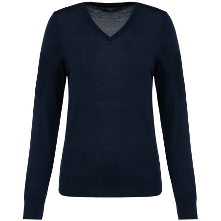 Ladies\\\' V-neck merino jumper