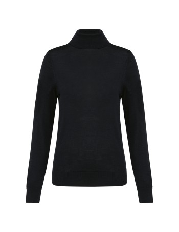 Jersey lana merina cuello vuelto mujer 2