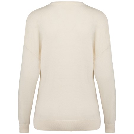 Eco-friendly ladies’ V-neck lyocell jumper
