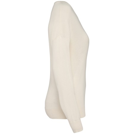 Eco-friendly ladies’ V-neck lyocell jumper
