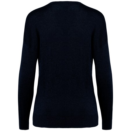 Eco-friendly ladies’ V-neck lyocell jumper