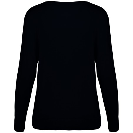 Eco-friendly Ladies\\\' Lyocell V Neck Jumper