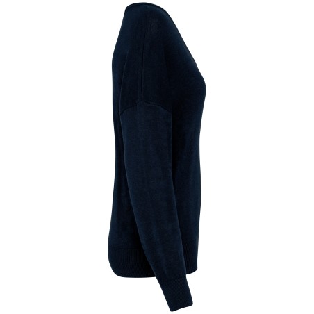 Eco-friendly Ladies\\\' Lyocell V Neck Jumper