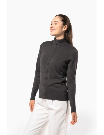 Chaqueta de punto con cremallera mujer