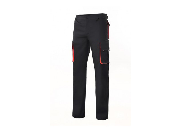 PANTALÓN LABORAL BICOLOR MULTIBOLSILLOS RIBETES