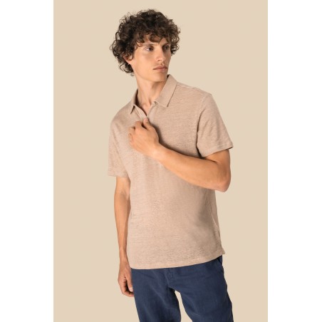 Polo de lino hombre
