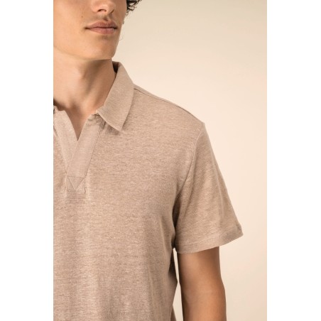 Polo de lino hombre