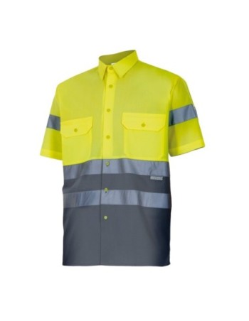 Camisa alta visibilidad bicolor manga corta