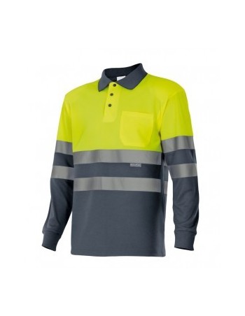 POLO ALTA VISIBILIDAD BICOLOR MANGA LARGA 2